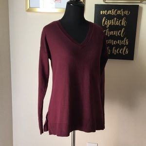 Maroon V neck sweater